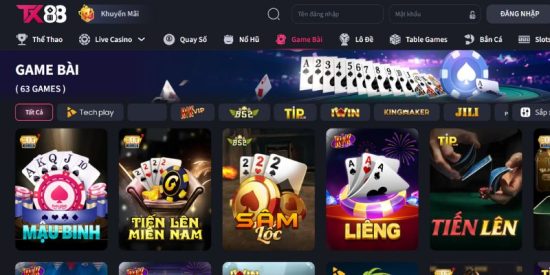 Game bài TX88 - Sân chơi cá cược đỉnh cao dành cho game thủ 1 Game bai TX88